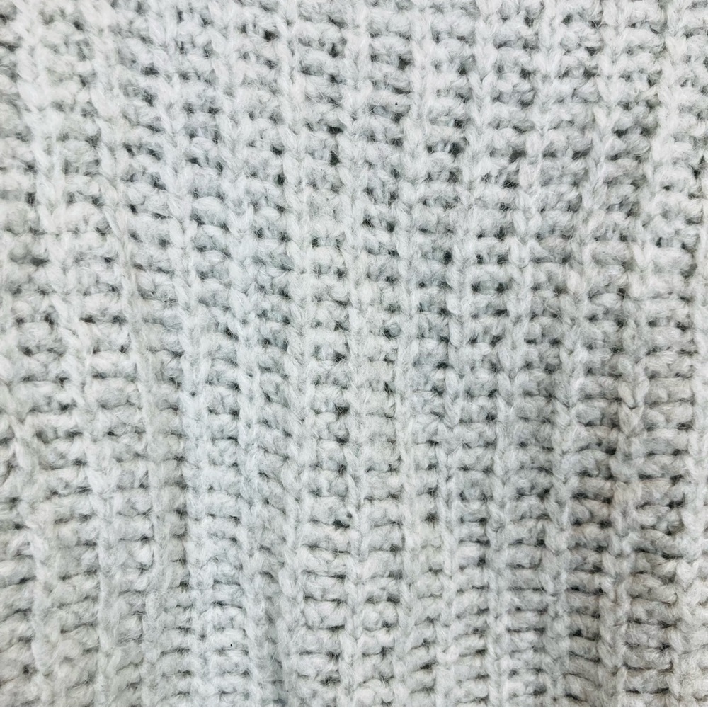 Aerie pale gray soft wool angora blend funnel neck sweater. Size Small - Picture 3 of 6